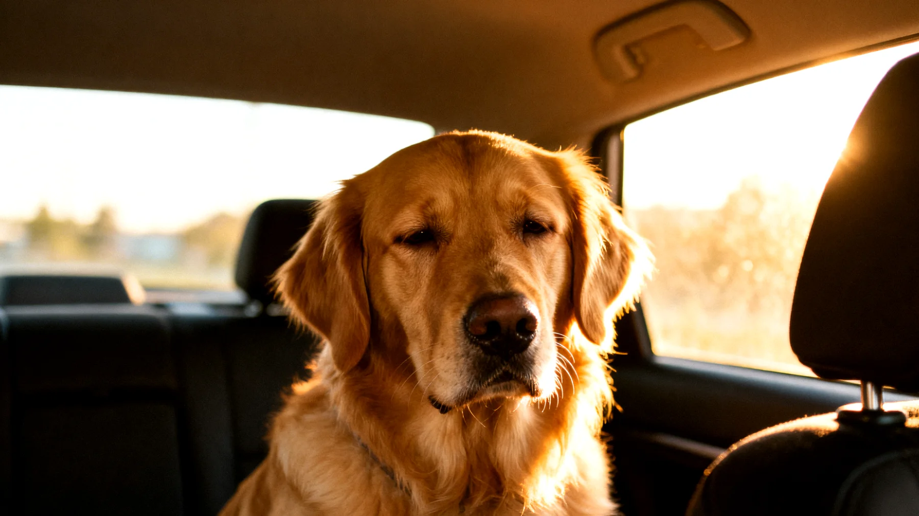 Hunde können während langer Autofahrten oder Flugreisen unter Reisekrankheit, Stress und Langeweile leiden, was zu Unruhe, Erbrechen und ängstlichem Verhalten führt"